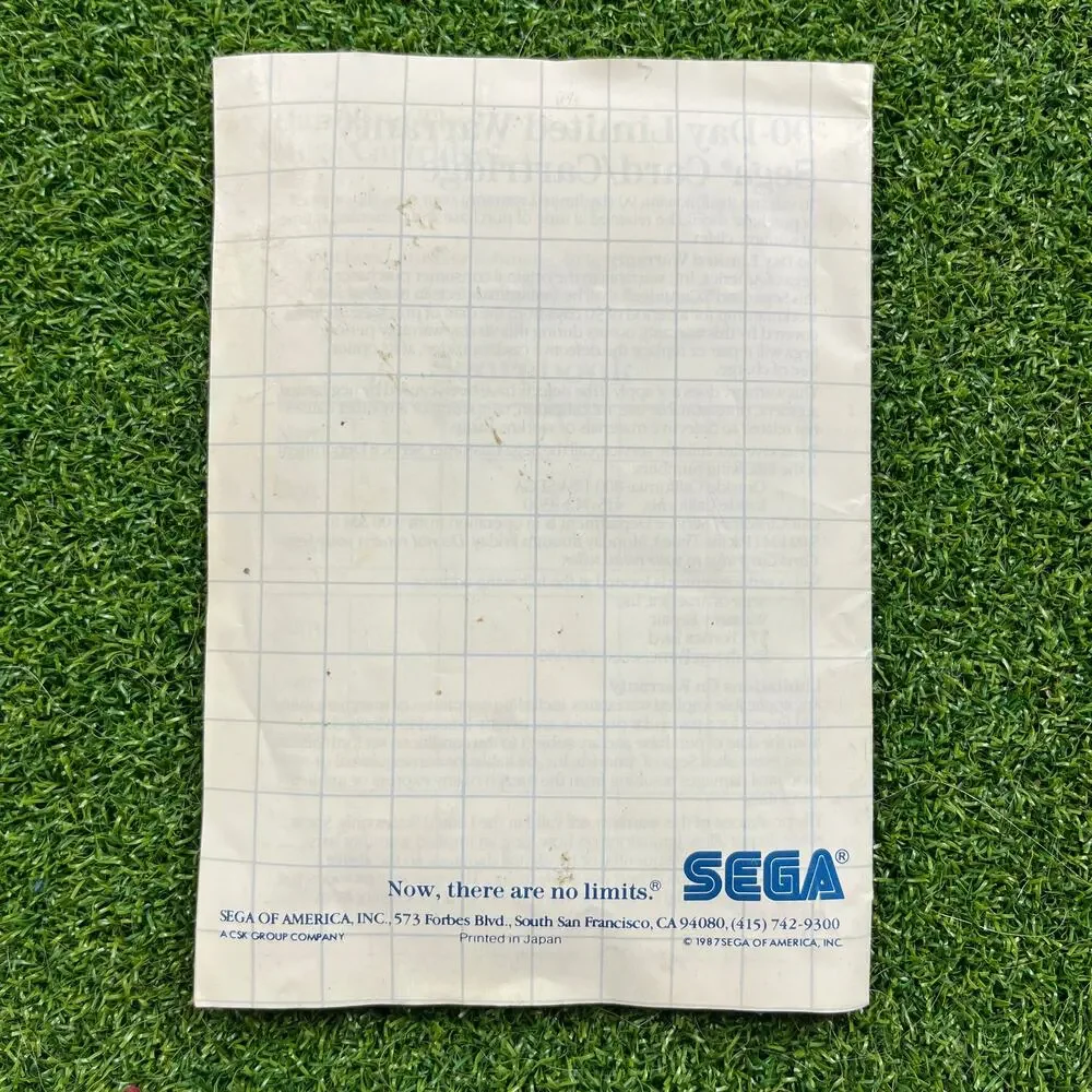 Gangster Town (Sega Master System 1987) Tested CIB